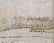 Camille Pissarro mist cream oil painting on canvas